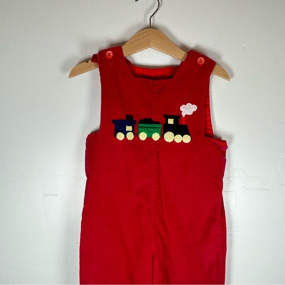 Vintage corduroy red  train overalls 2t - Picture 3 of 3